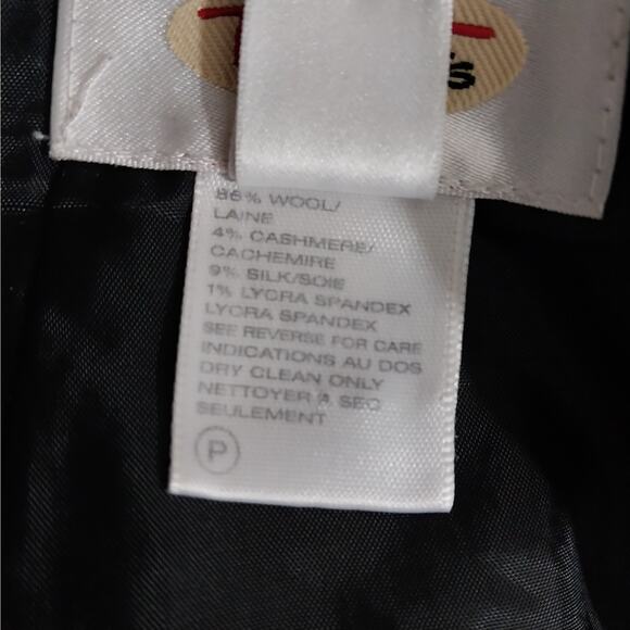 TALBOTS! BLACK & WHITE SILK/CASHMERE/WOOL HERRINGBONE PENCIL STYLE SKIRT! SZ 6 - Picture 9 of 10